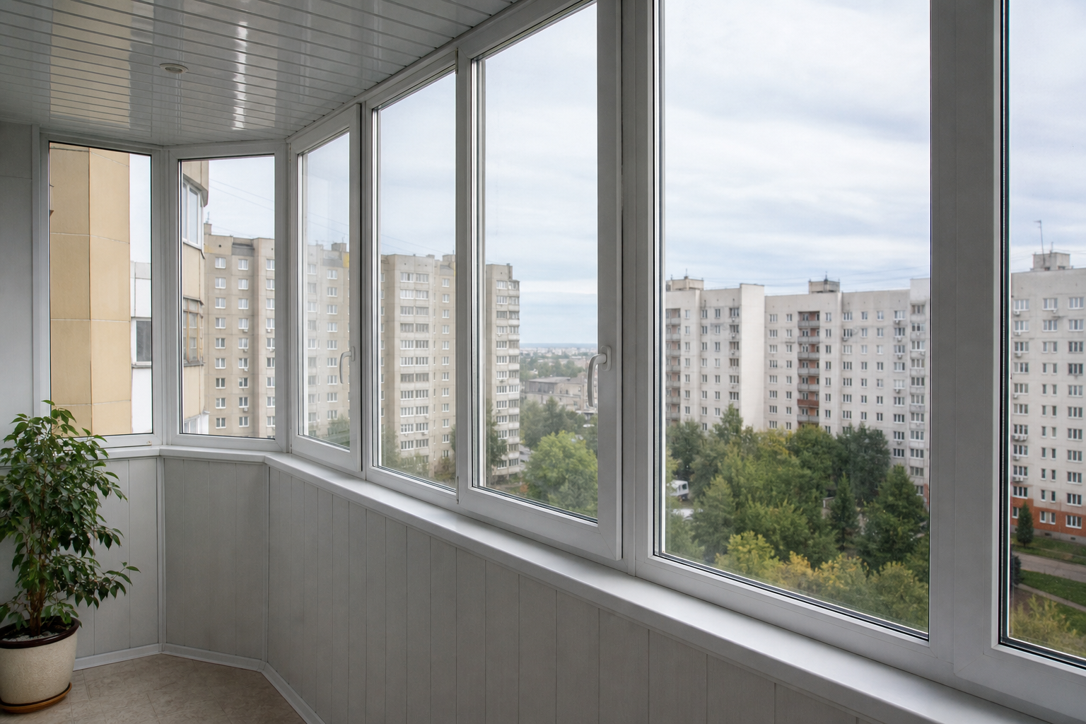Панорамное остекление балкона